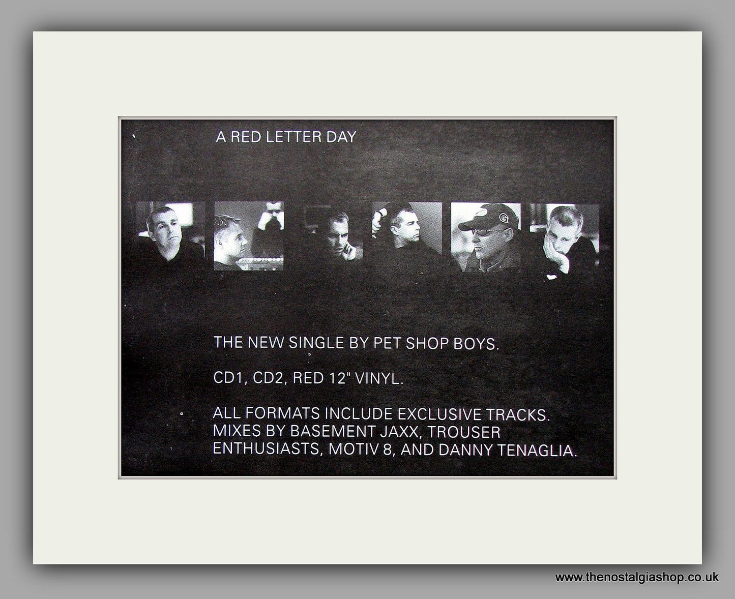 Pet Shop Boys - A Red Letter Day. Original Vintage Advert 1997 (ref AD10973)