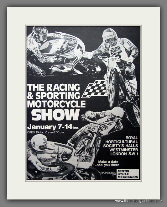 Racing And Sporting Motorcycle Show. Original Advert 1977 (ref AD55372)