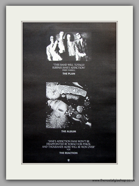 Porno For Pyros The Plan, The Album, The Reaction. Original Vintage Advert 1993 (ref AD10983)