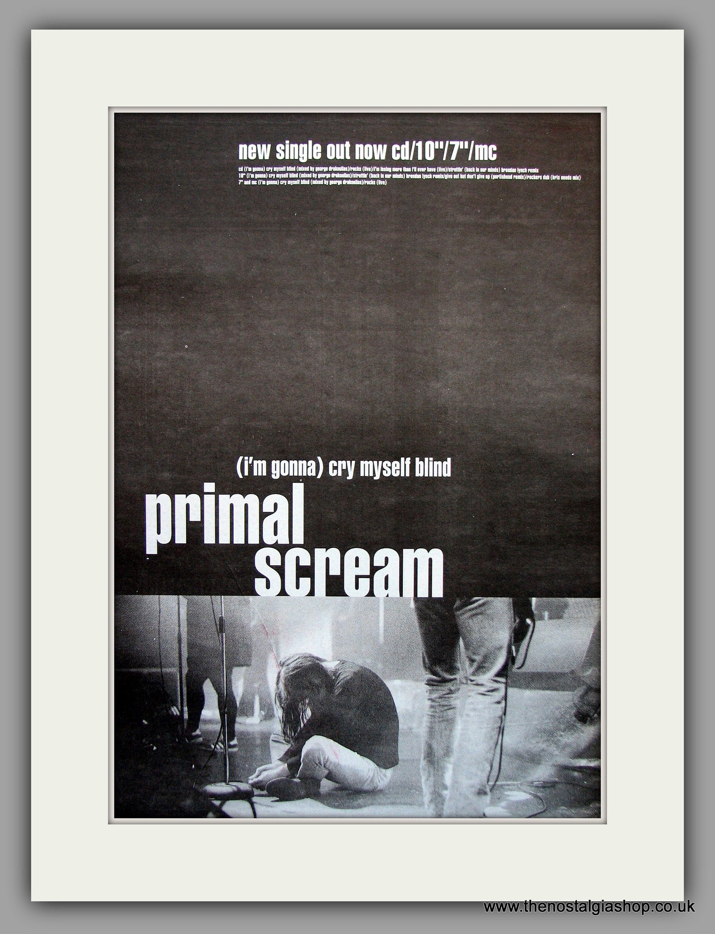 Primal Scream - (I'm Gonna) Cry Myself Blind. Original Vintage Advert 1994 (ref AD10988)