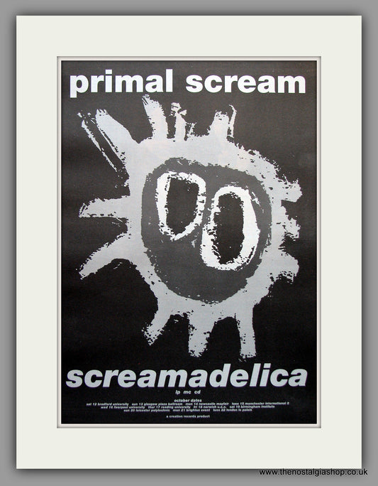 Primal Scream - Screamadelica. Original Vintage Advert 1991 (ref AD10989)