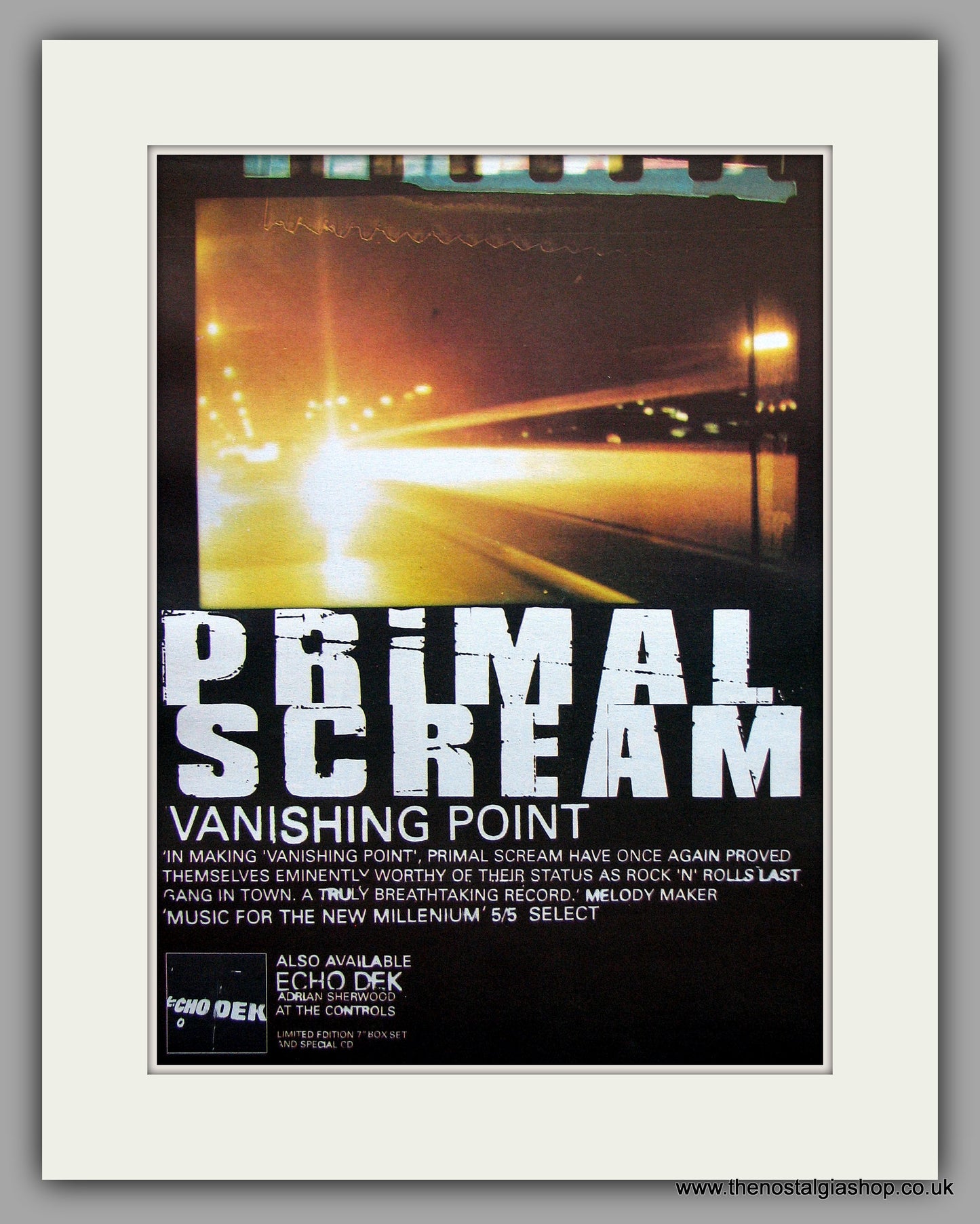Primal Scream - Vanishing Point. Original Vintage Advert 1997 (ref AD10992)
