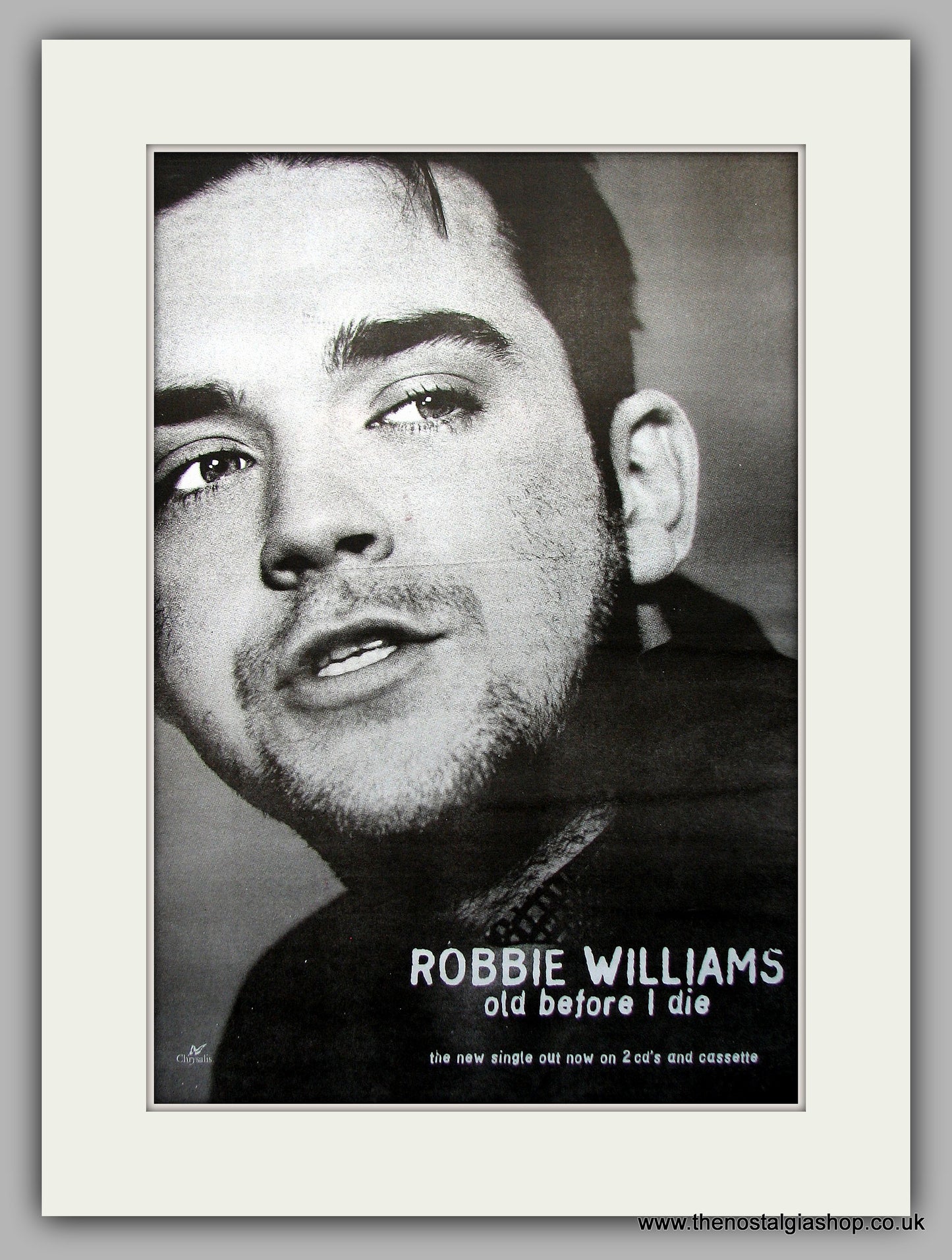 Robbie Williams - Old Before I Die. Original Vintage Advert 1997 (ref AD11011)
