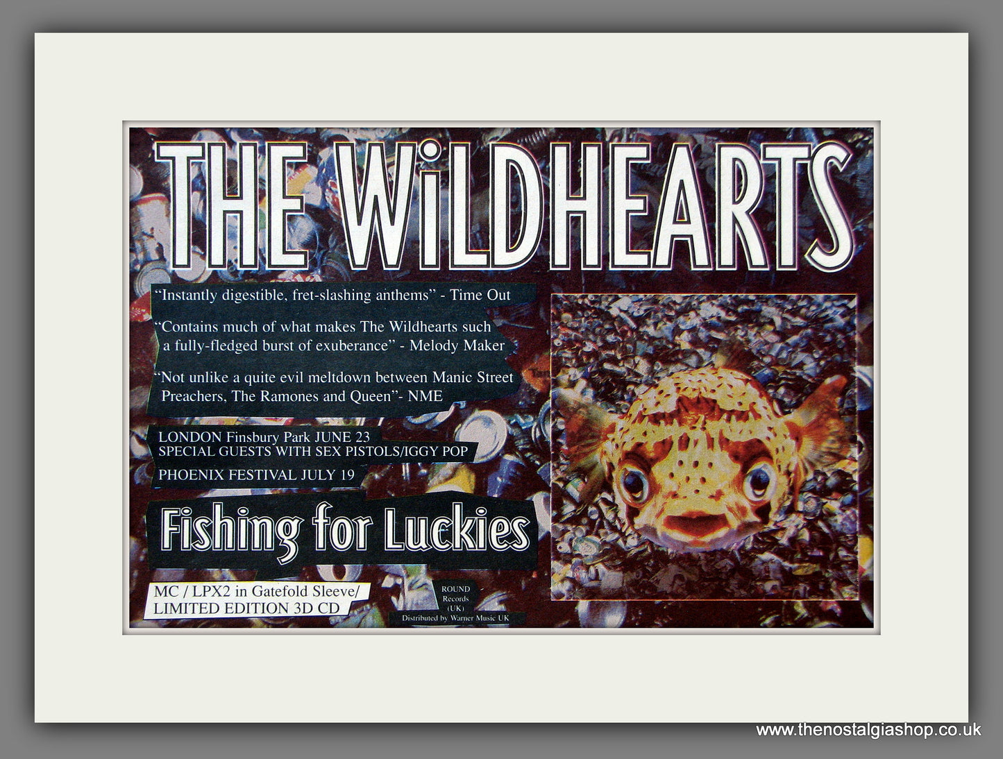 Wildhearts (The) Fishing For Luckies. Original Music Advert 1996 (ref AD55477)