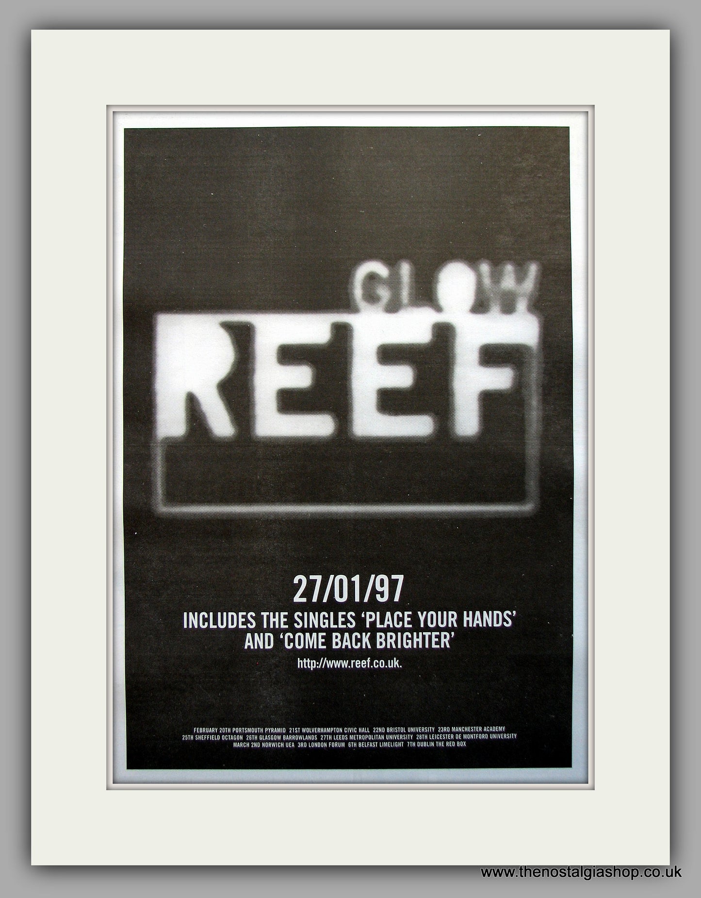 Reef - Glow. Original Vintage Advert 1997 (ref AD11014)