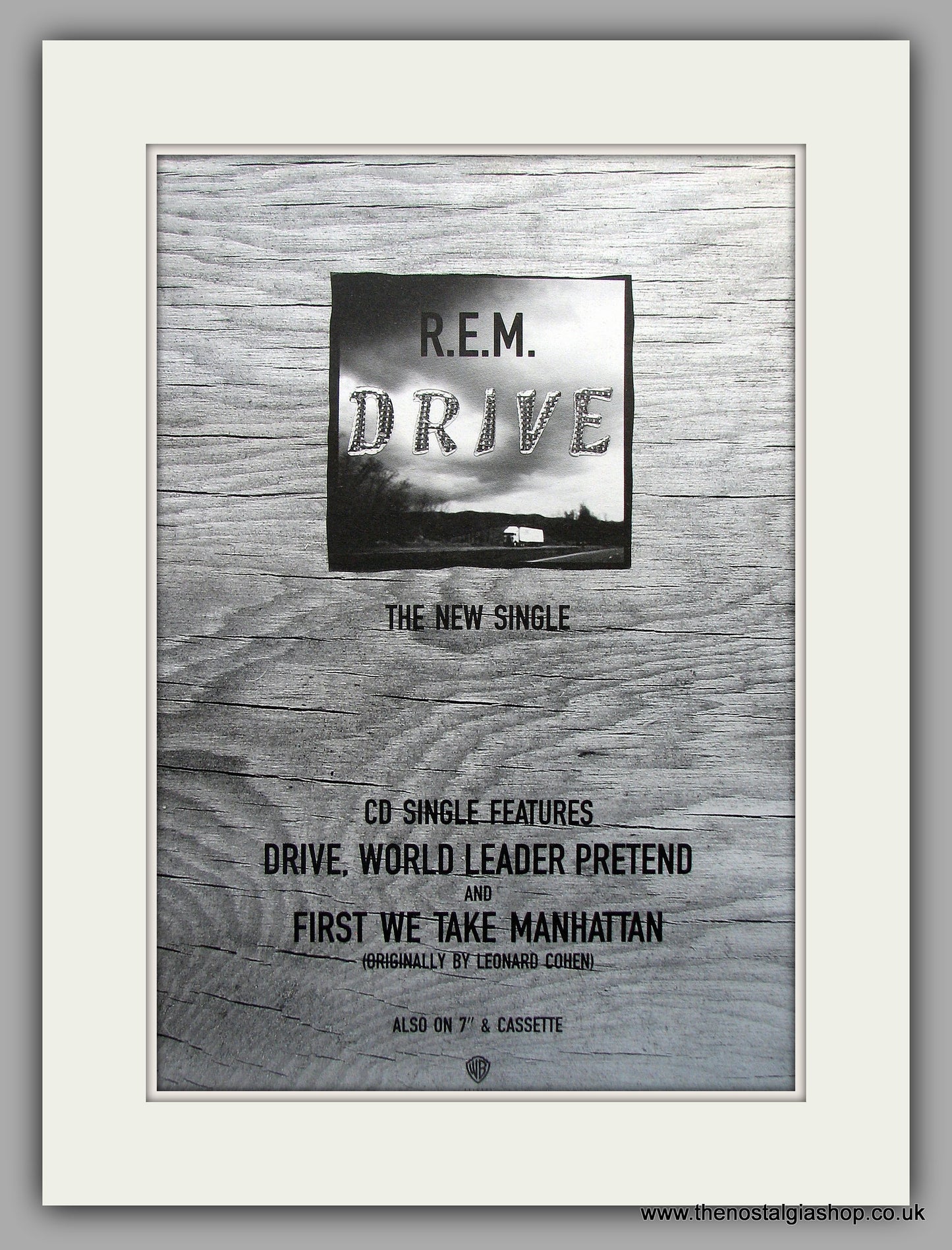 R.E.M -  Drive. Original Vintage Advert 1992 (ref AD11017)