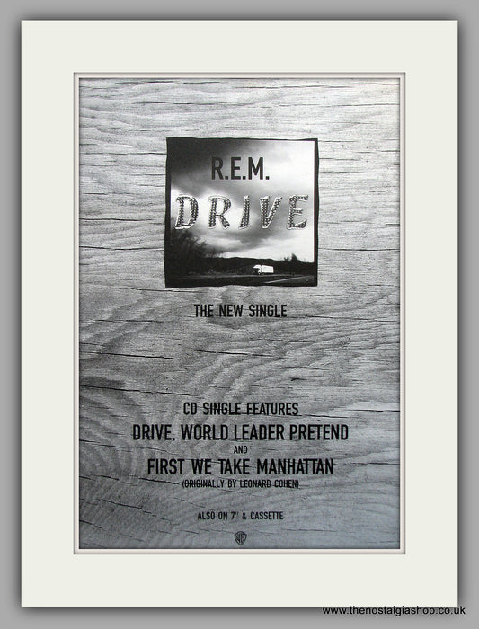 R.E.M -  Drive. Original Vintage Advert 1992 (ref AD11017)