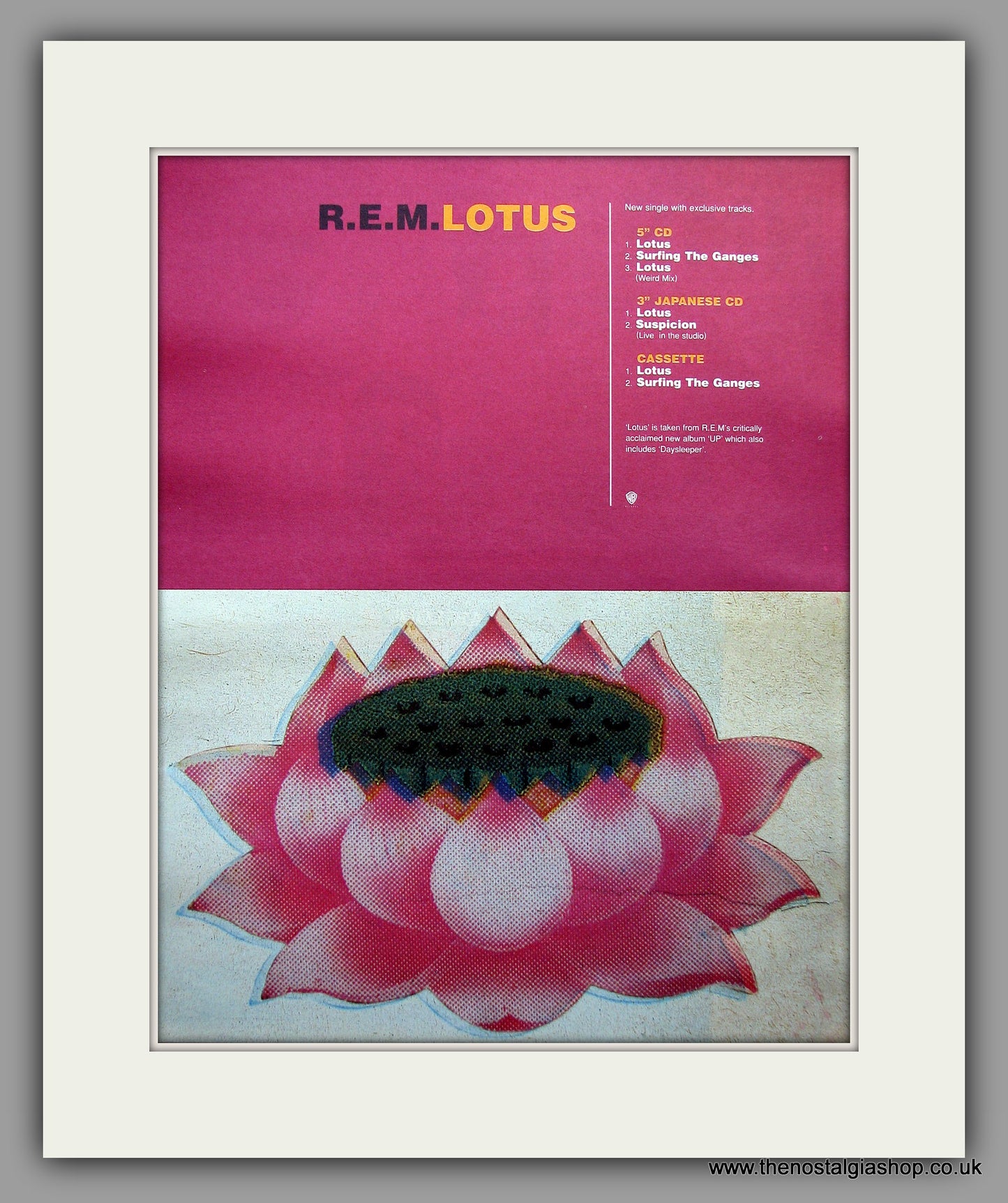 R.E.M -  Lotus. Original Vintage Advert 1998 (ref AD11021)
