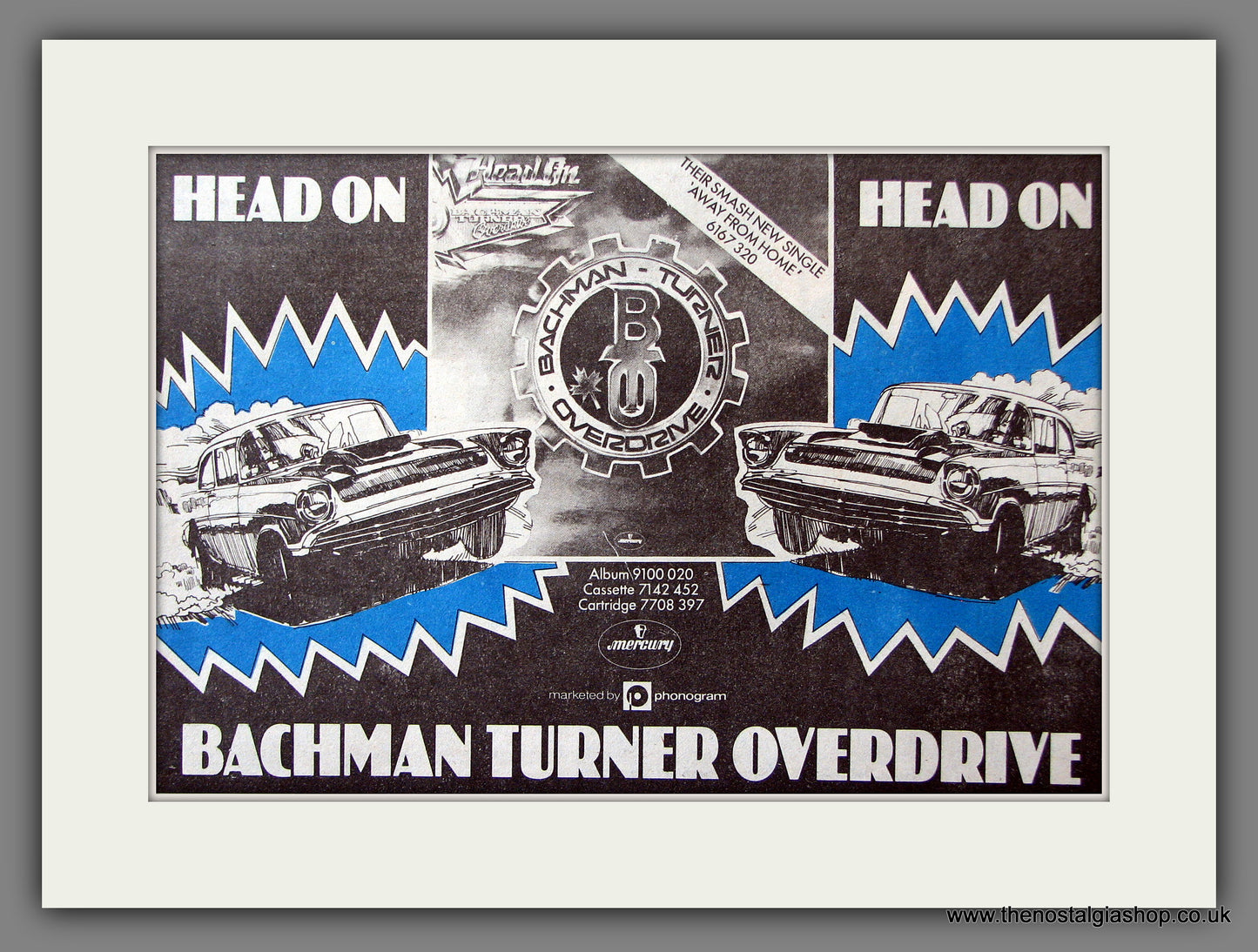 Bachman Turner Overdrive. Head On. Original Music Advert 1975 (ref AD55492)
