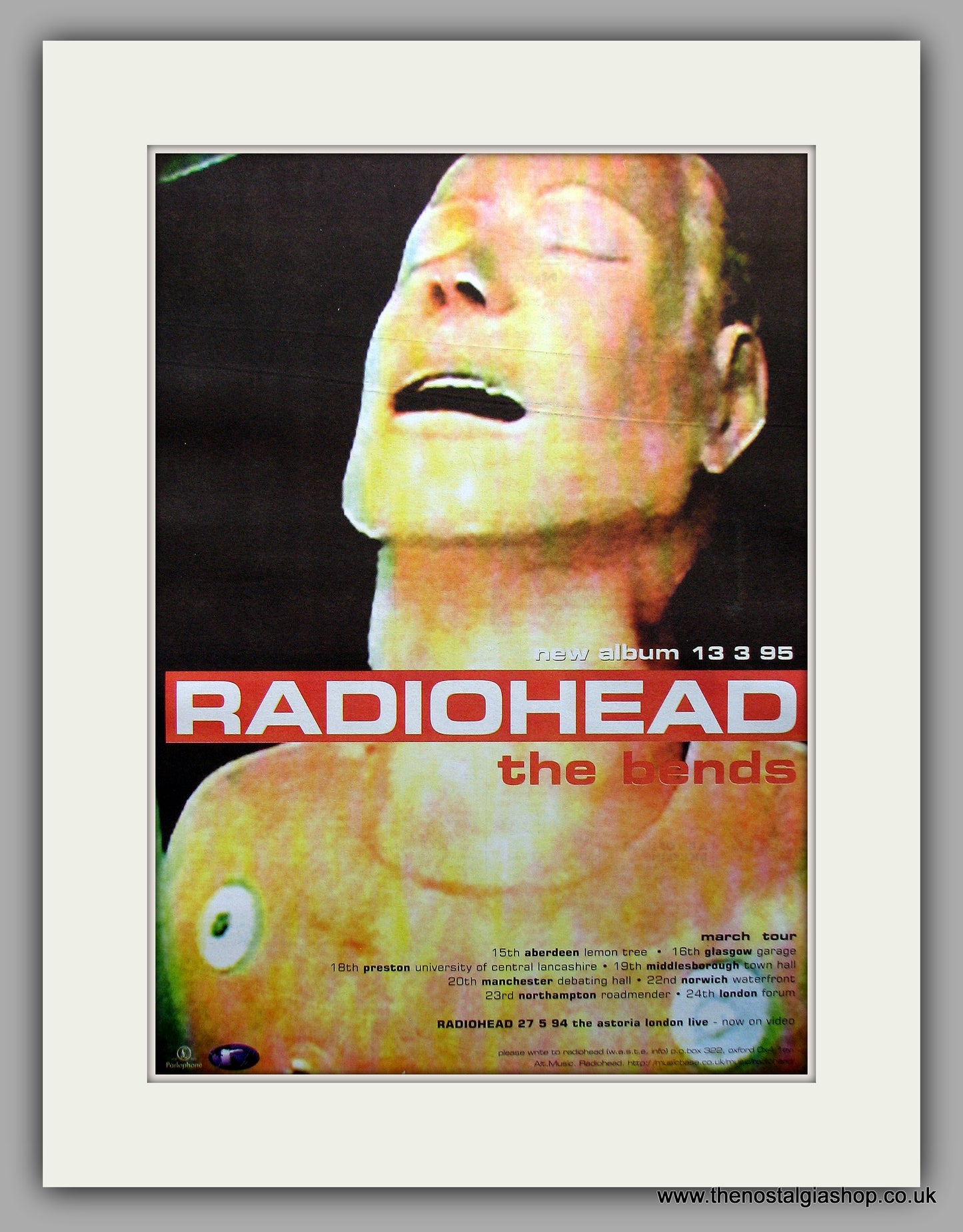 Radiohead. The Bends. Original Vintage Advert 1995 (ref AD11028)