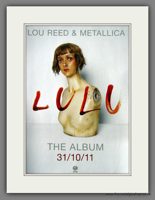 Lou Reed & Metallica. Lulu. Original Music Advert 2011 (ref AD55507)