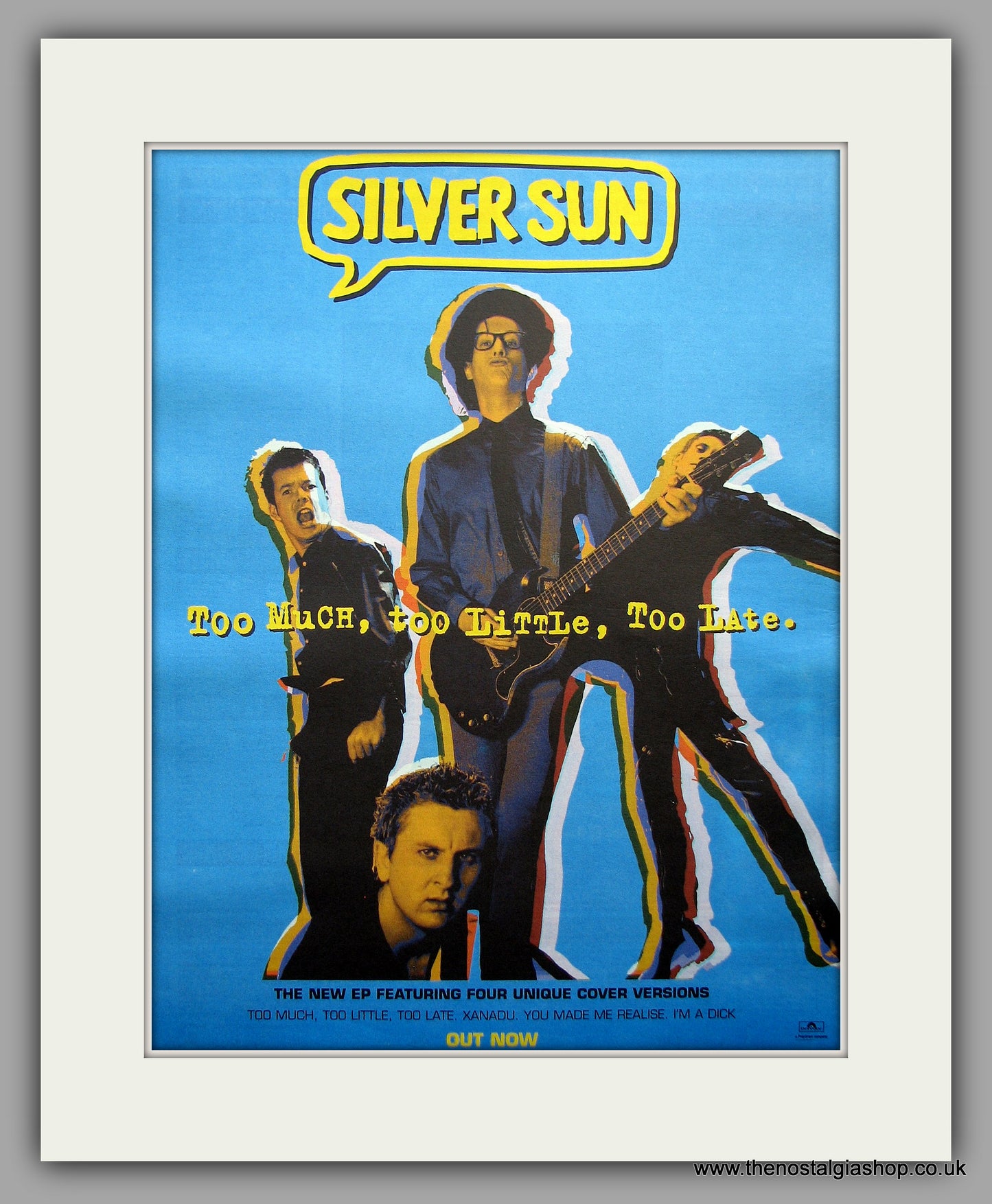 Silver Sun. Too Much, Too Little, Too Late. Original Vintage Advert 1998 (ref AD11049)