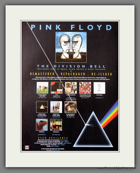 Pink Floyd. The Division Bell Remastered. Original Music Advert 1994 (ref AD55524)
