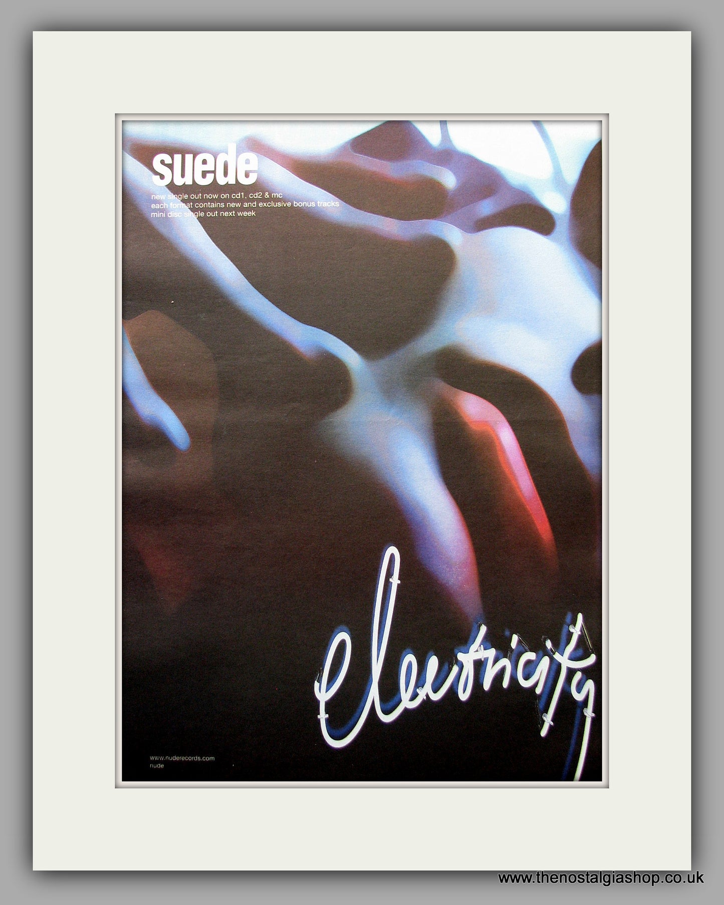 Suede - Electricity. Original Vintage Advert 1999 (ref AD11063)