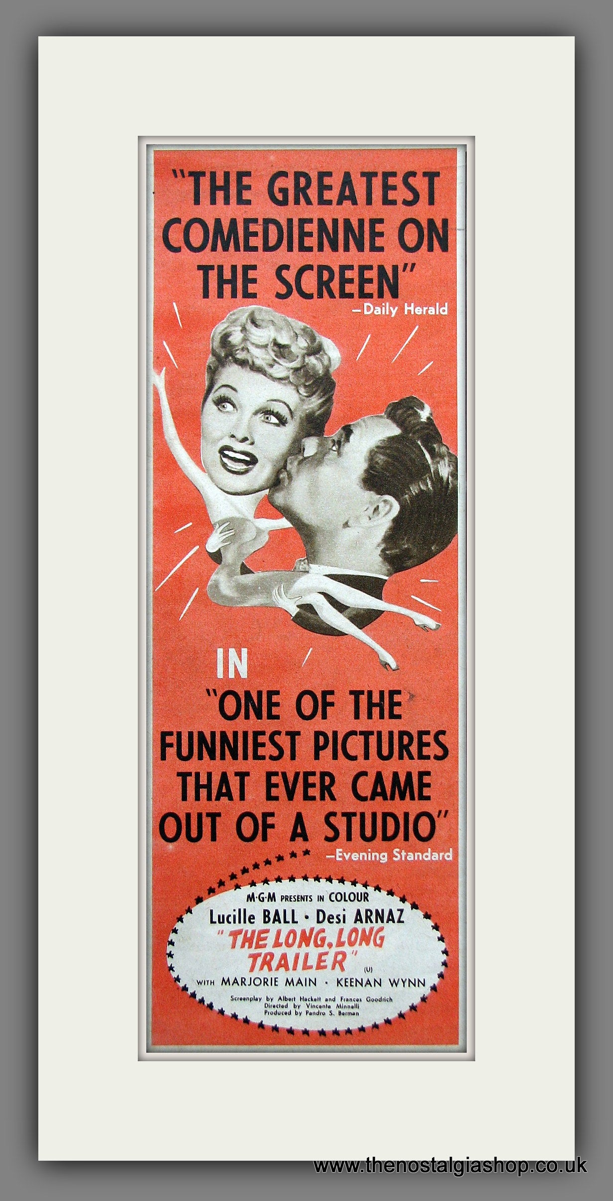 The Long, Long Trailer. Lucile Ball. Original Advert 1953 (ref AD55446)