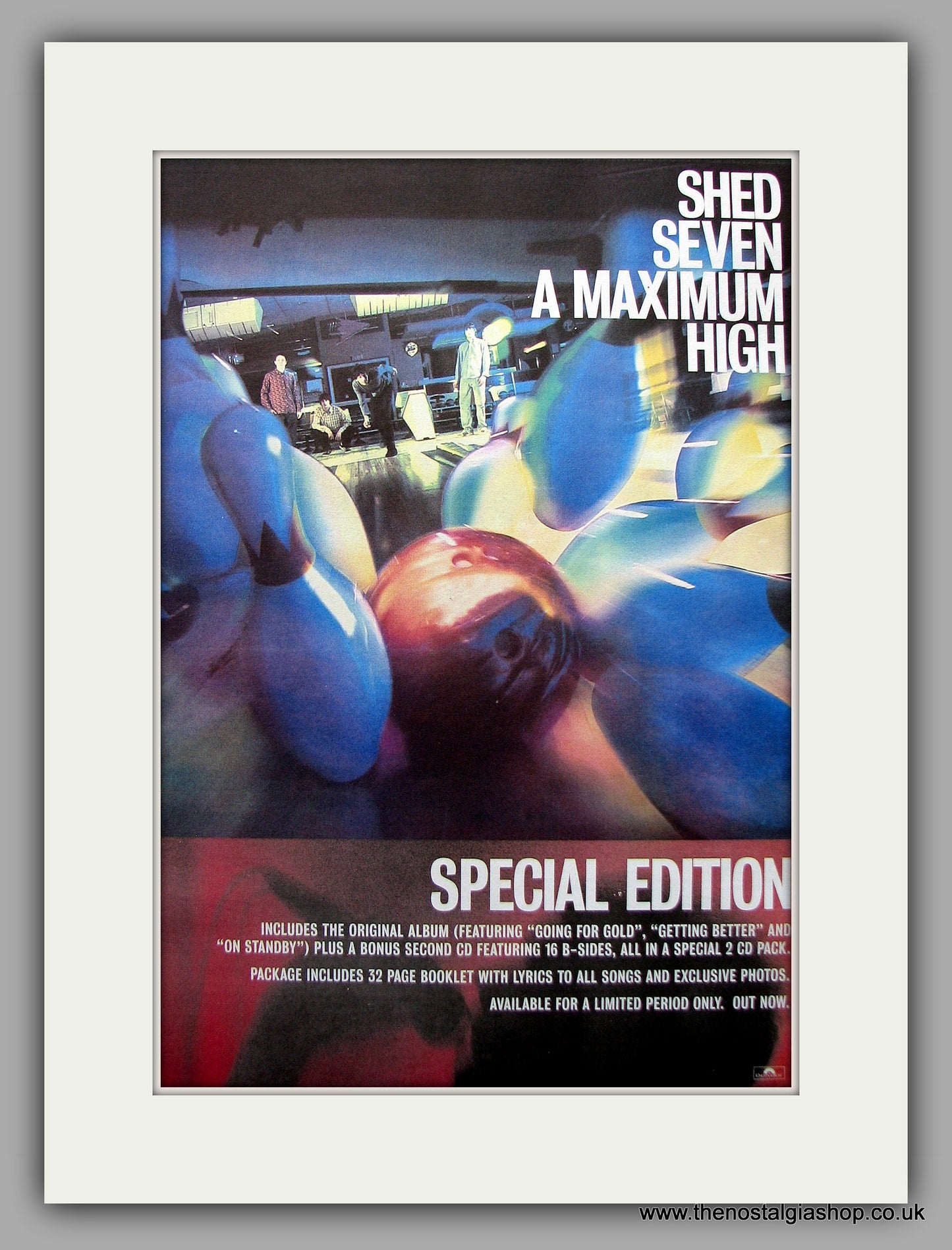 Shed Seven. A Maximum High. Original Vintage Advert 1996 (ref AD11072)