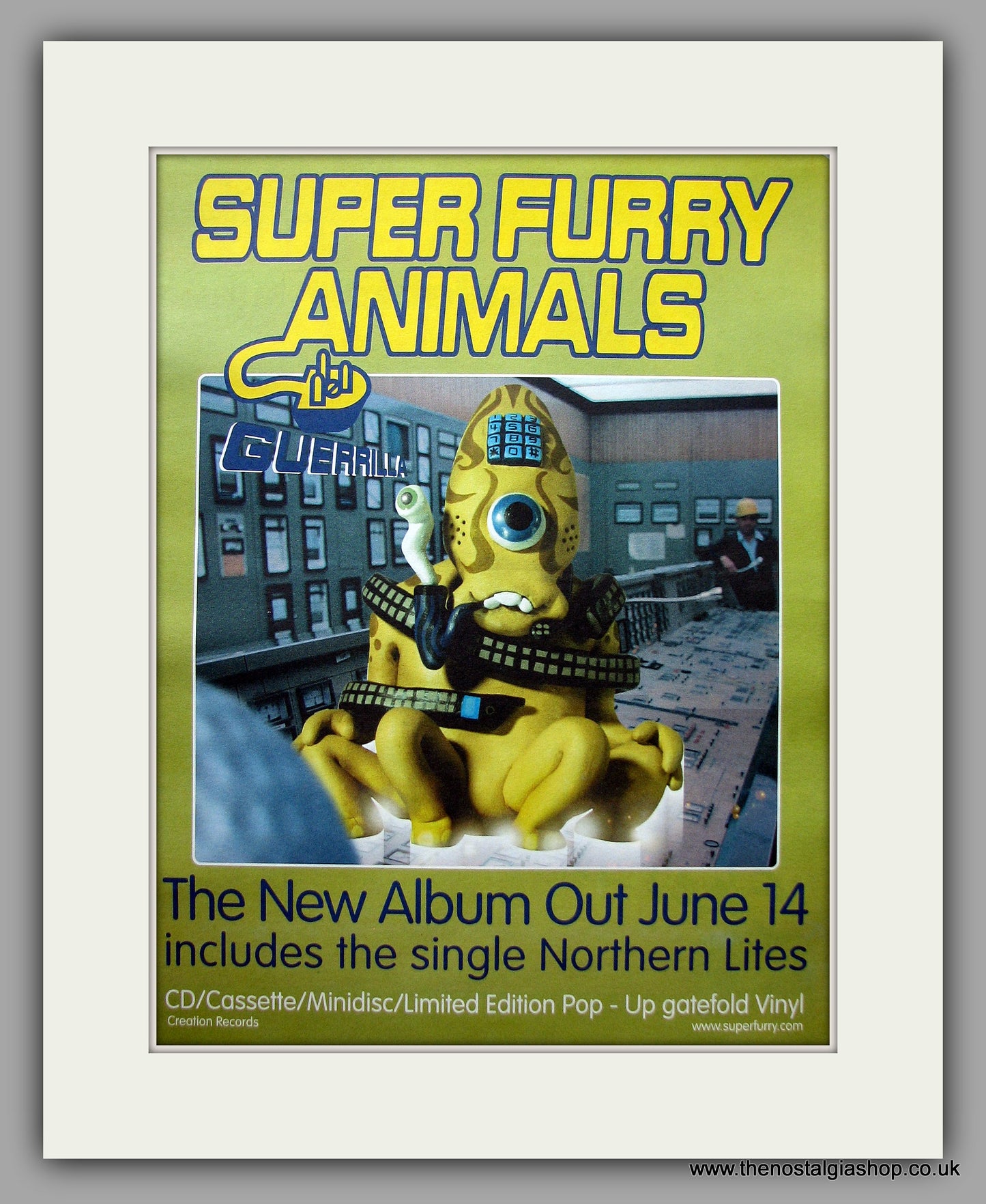 Super Furry Animals. Guerrilla. Original Vintage Advert 1999 (ref AD11076)