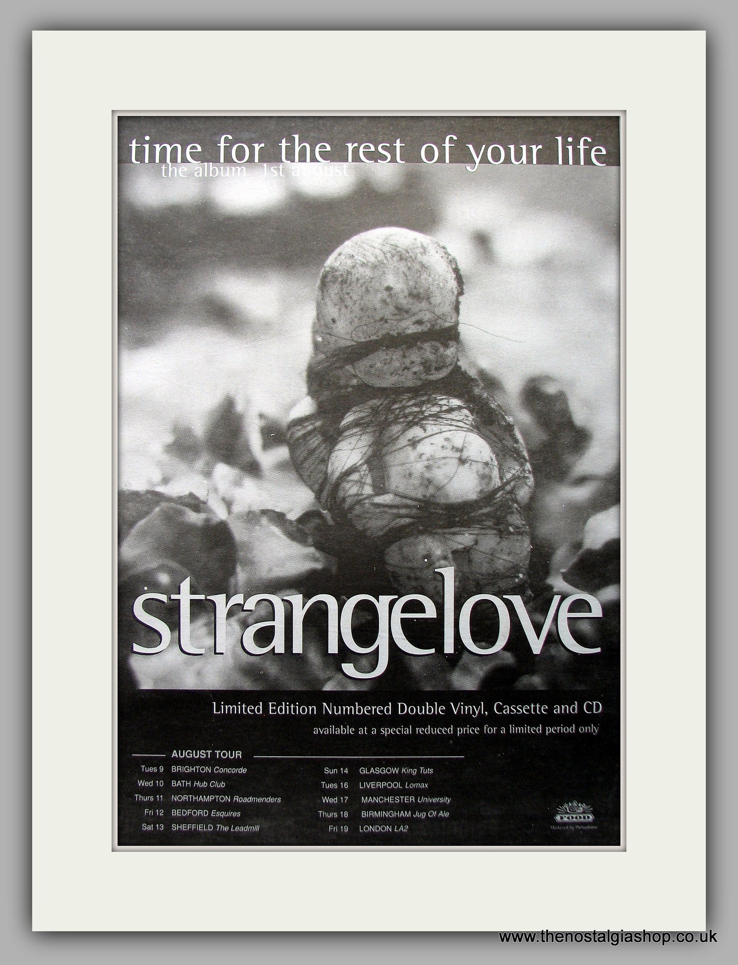 Strangelove - Time For The Rest Of Your Life. Original Vintage Advert 1994 (ref AD11084)