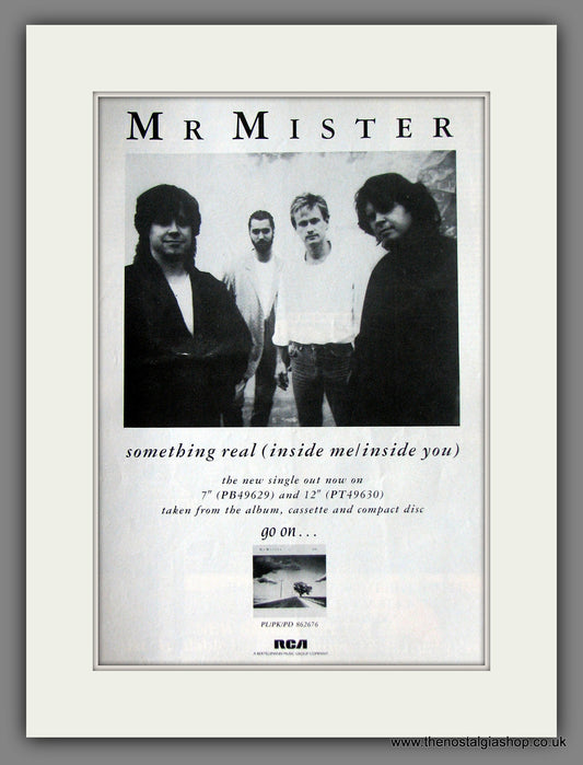 Mr. Mister. Something Real. Original Music Advert 1987 (ref AD55560)