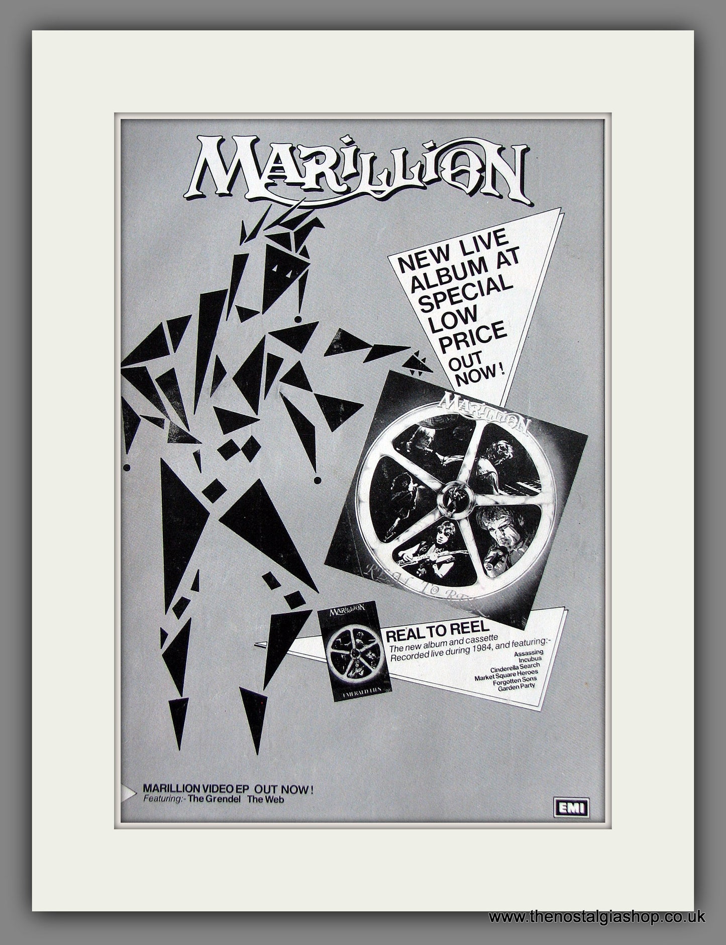 Marillion. Real To Reel. Original Music Advert 1984 (ref AD55565)