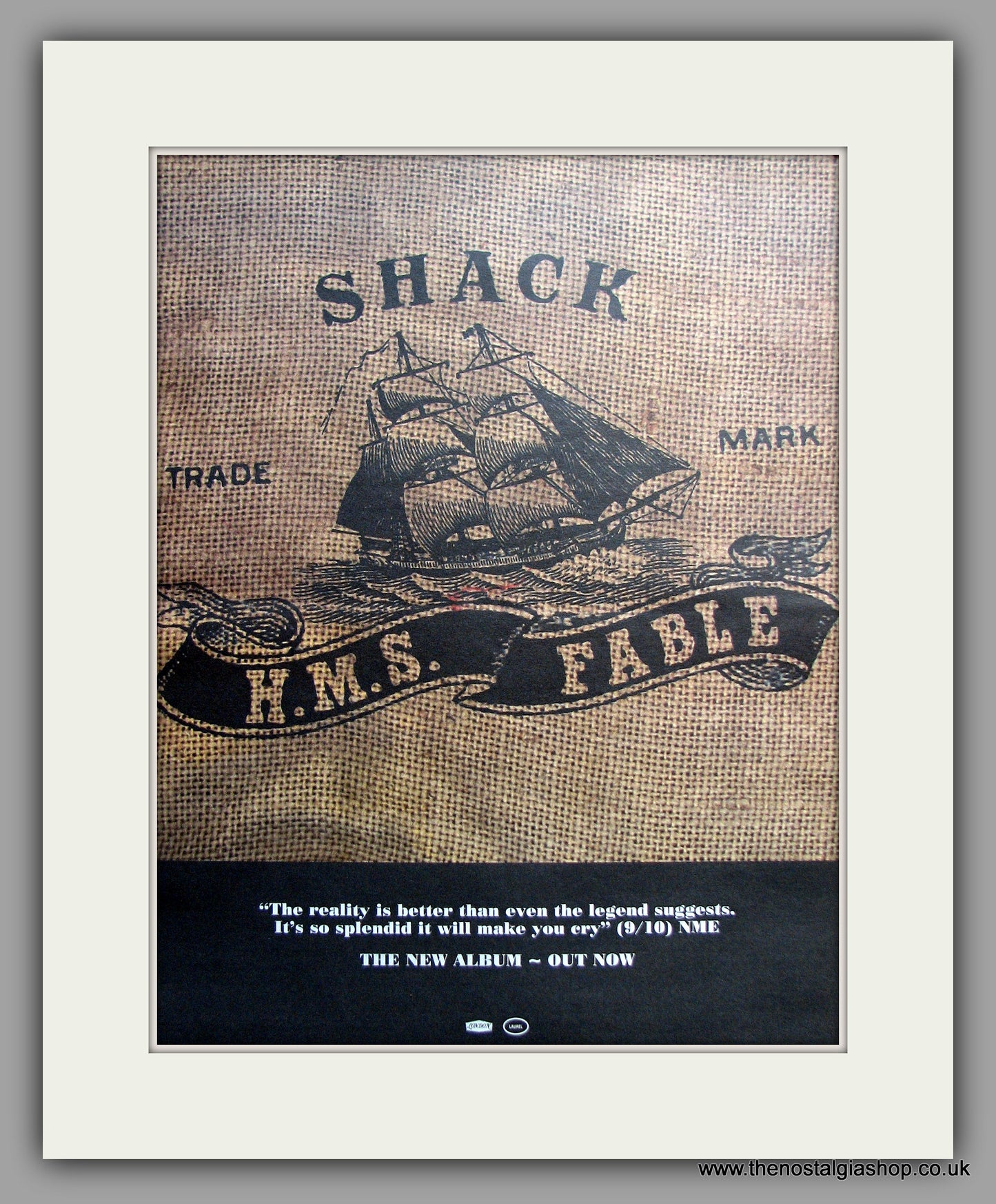 Shack - H.M.S Fable. Original Vintage Advert 1999 (ref AD11103)