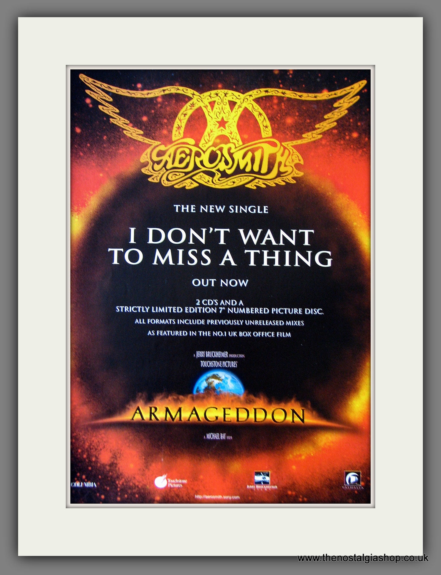 Aerosmith. I Don't Want To Miss A Thing. Original Music Advert 1998 (ref AD55593)