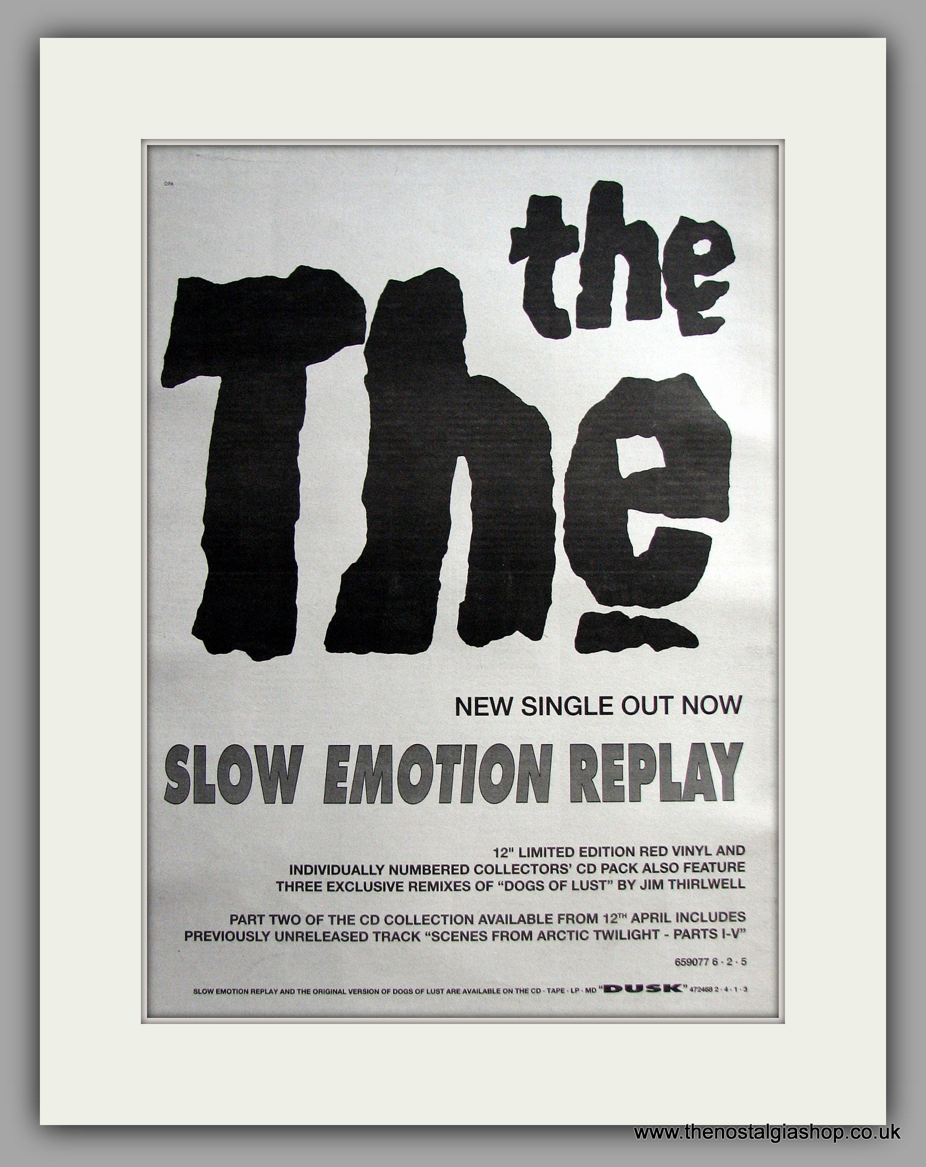 The The - Slow Emotion Replay. Original Vintage Advert 1993 (ref AD111 ...