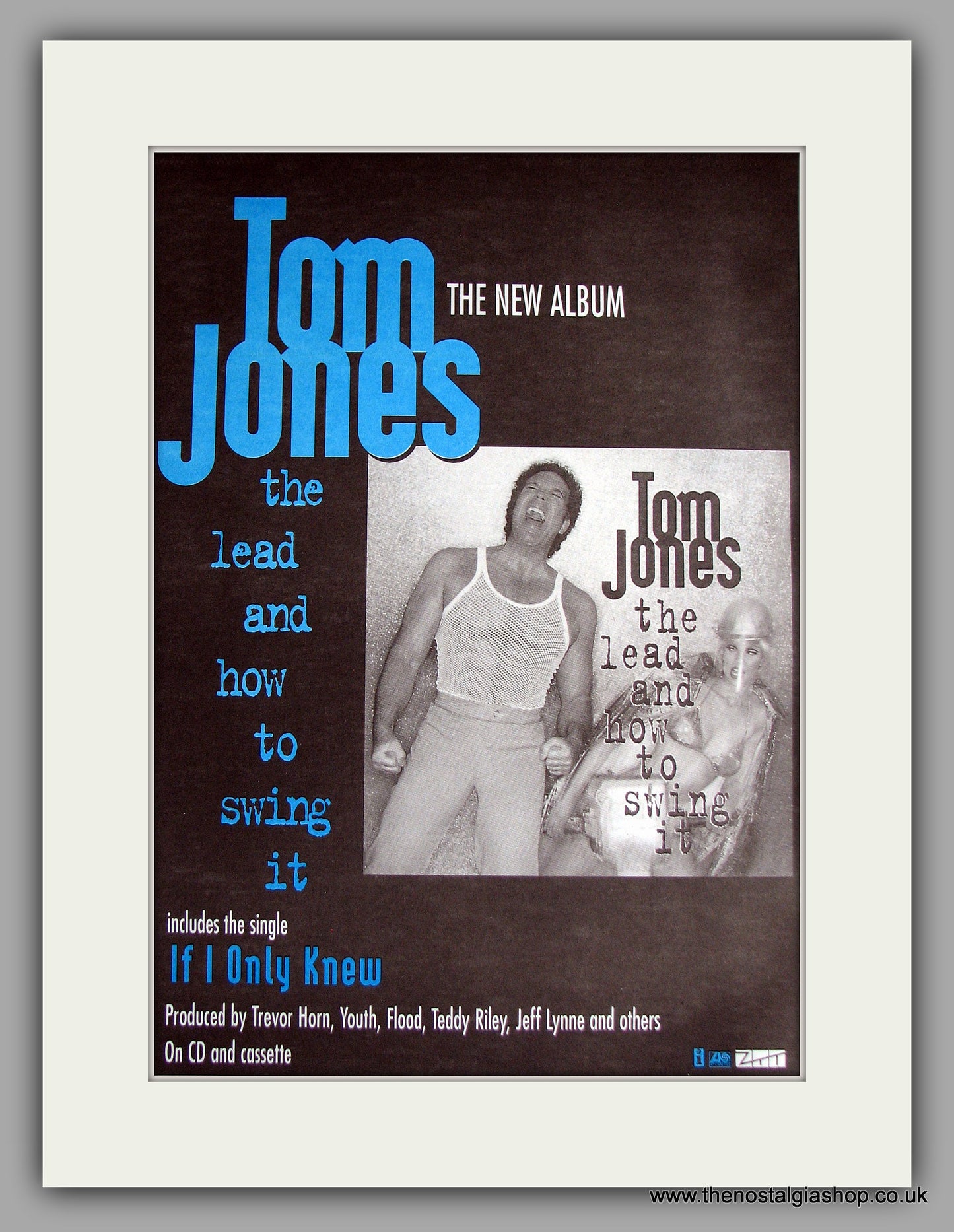 Tom Jones - The Lead And How To Swing It. Original Vintage Advert 1994 (ref AD11140)