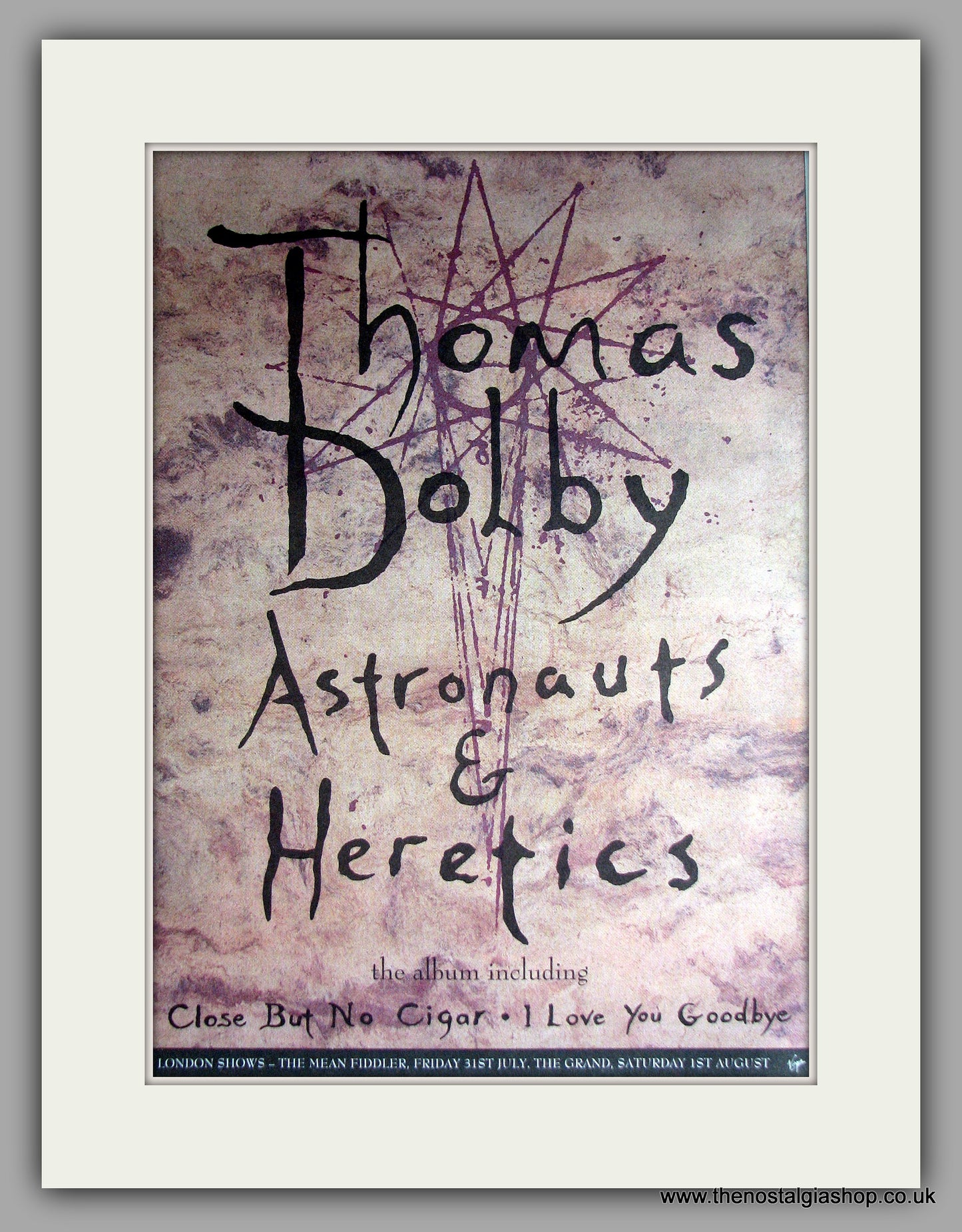 Thomas Dolby - Astronauts & Heretics. Original Vintage Advert 1992  (ref AD11156)