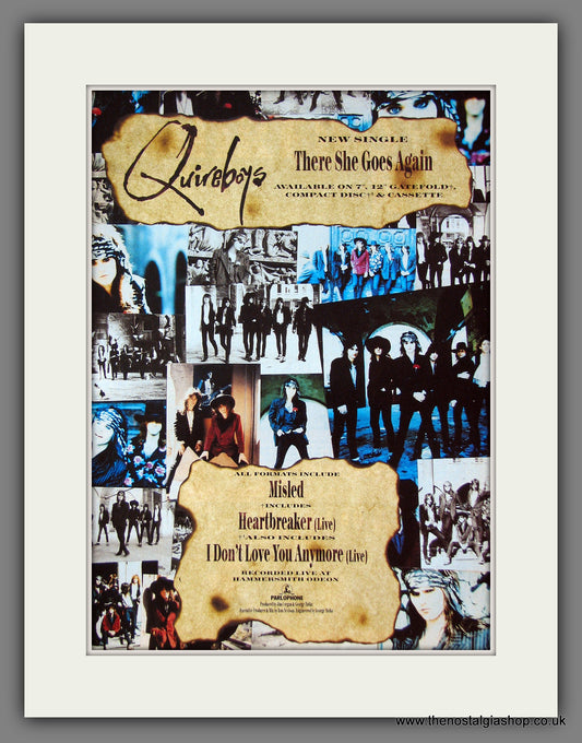 Quireboys. There She Goes Again. 1990 Original Advert (ref AD55639)
