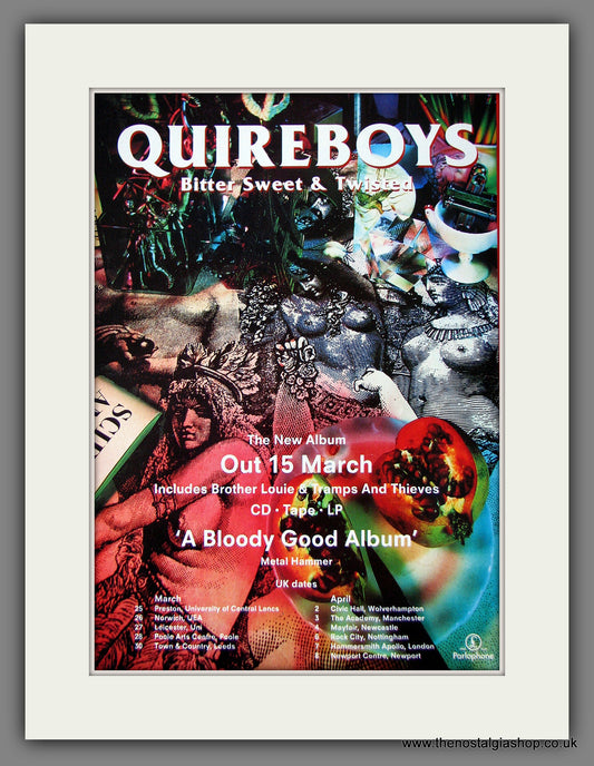 Quireboys. Bitter Sweet & Twisted. 1993 Original Advert (ref AD55641)