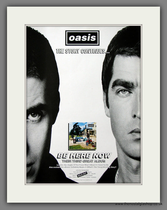Oasis. Be Here Now. Original Music Advert 1998 (ref AD55532)