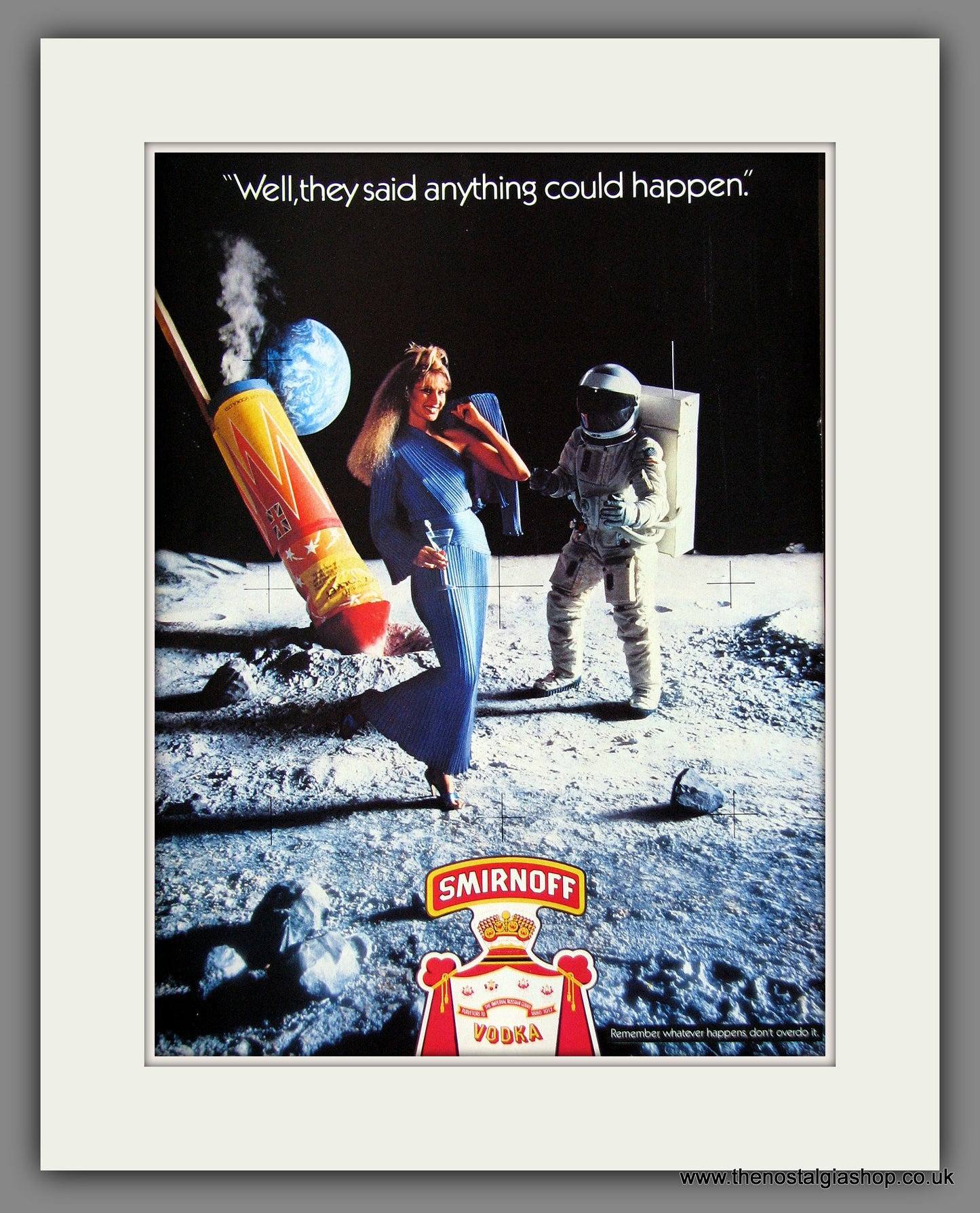 Smirnoff Vodka. Moon Landing. Anything Could Happen. 1981 Original Advert (ref AD55534)
