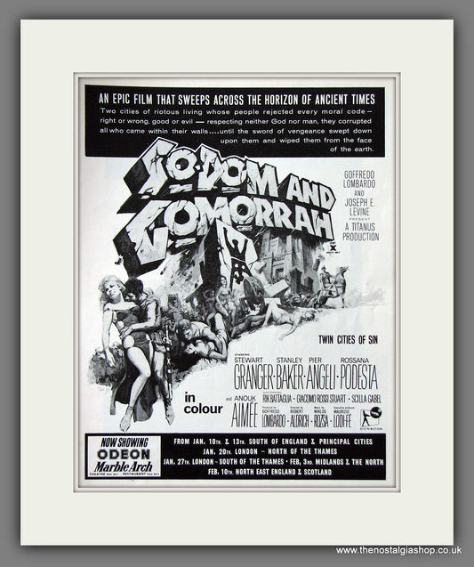 Sodom And Gomorrah. Original Advert 1963 (ref AD55538)