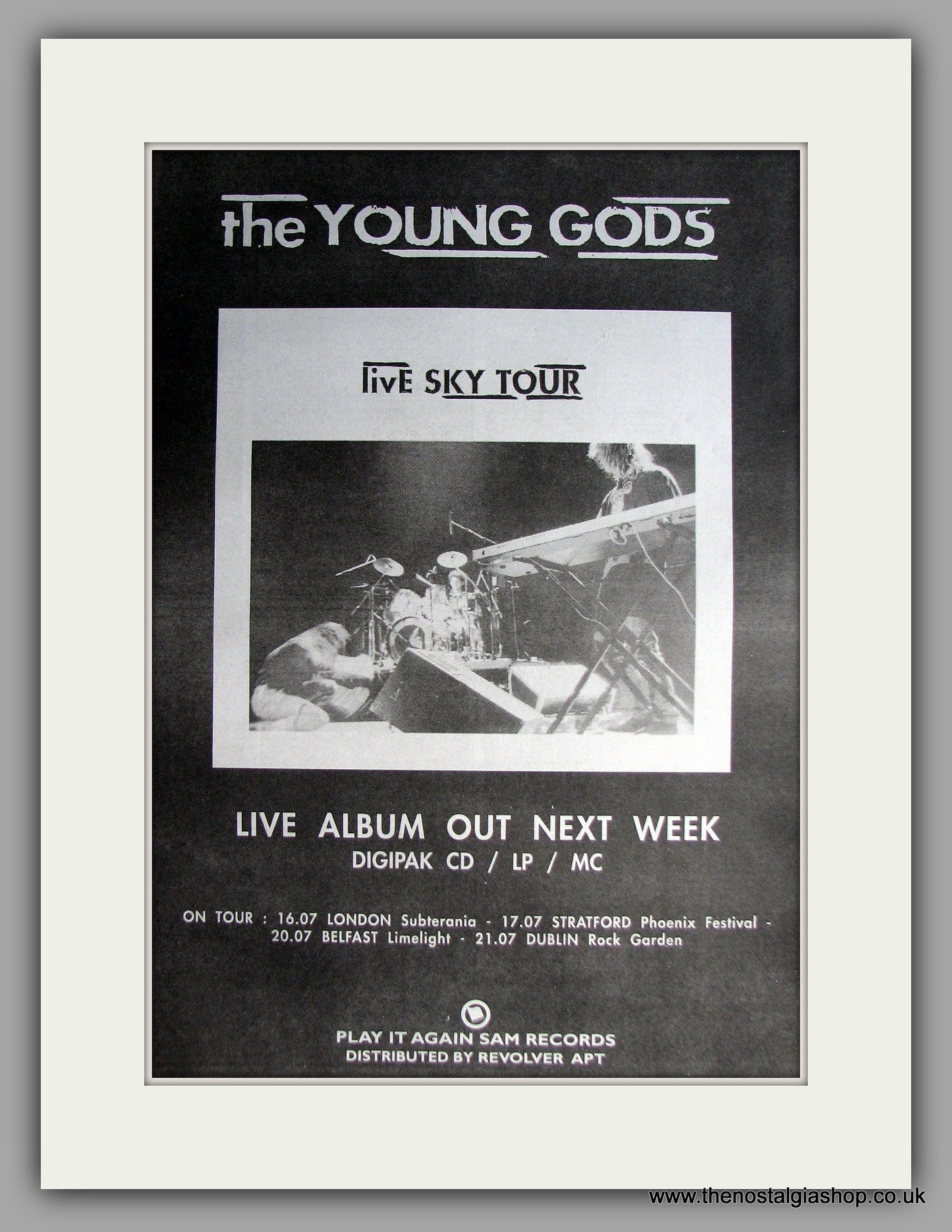 Young Gods (The) - Live Sky Tour. Original Vintage Advert 1993  (ref AD11182)