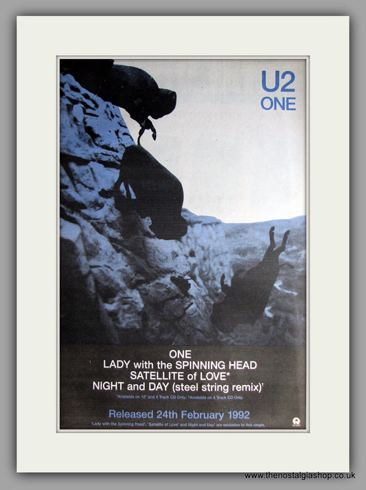 U2 - One. Original Vintage Advert 1992  (ref AD11184)