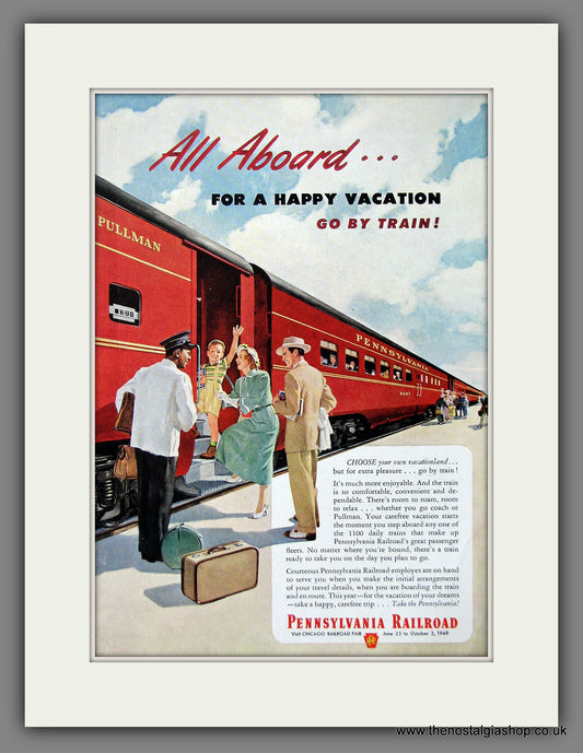 Pennsylvania Railroad. Original Advert 1949 (ref AD55553)