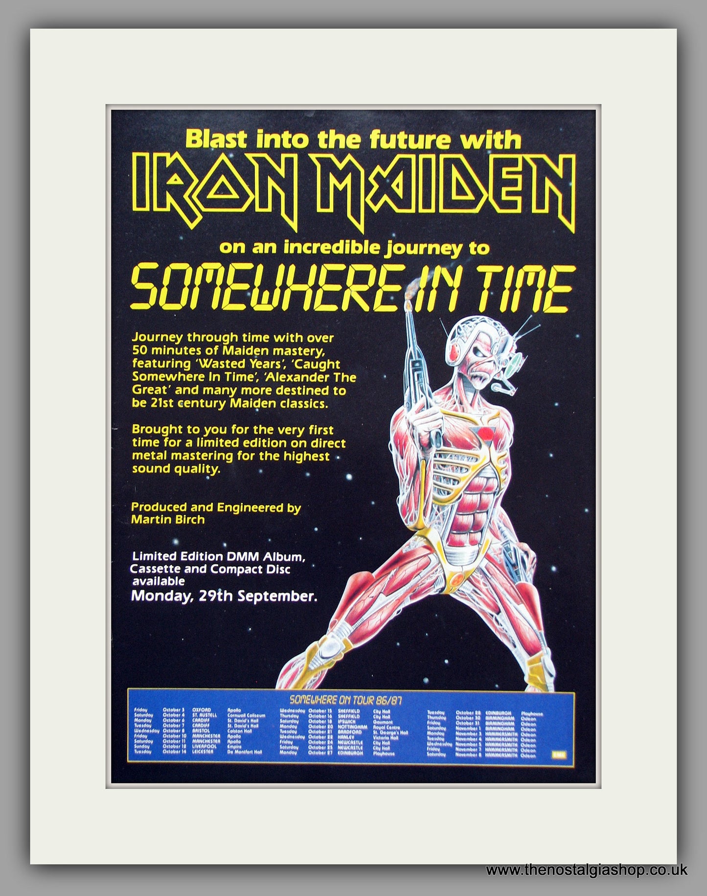 Iron Maiden. Somewhere In Time. 1986 Original Advert (ref AD7952)
