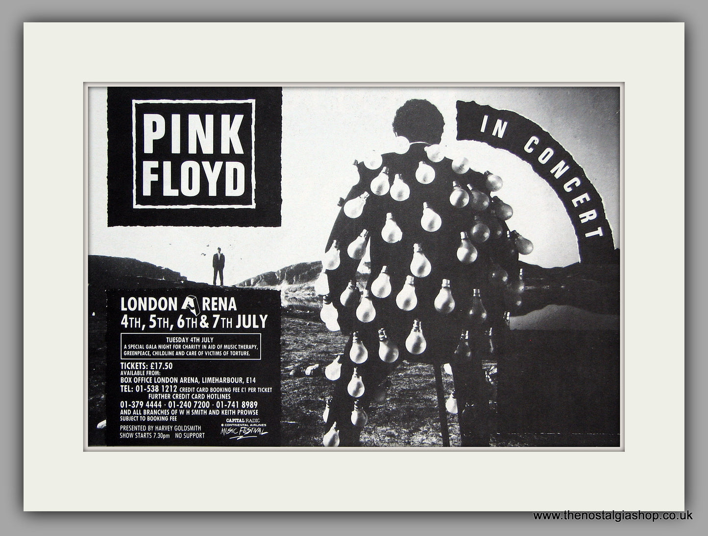 Pink Floyd. London Arena Concert 1989. Original Advert (ref AD7968)
