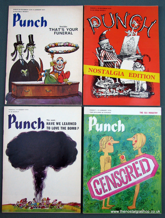 Punch Magazine. Lot of 4 From 1970. (M157)