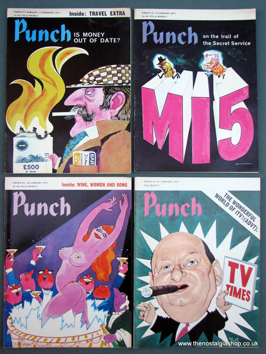 Punch Magazine. Lot of 4 From 1971/72. (M158)
