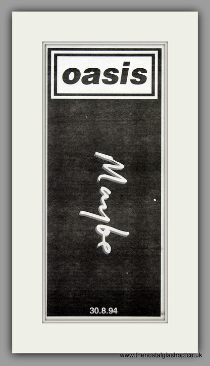 Oasis Definitely Maybe.  1994 Double Original Advert (ref AD7967)
