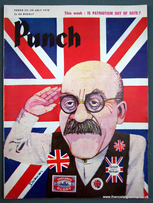 Punch Magazine. Patriotism. Alf Garnett. July 1970. (M172)