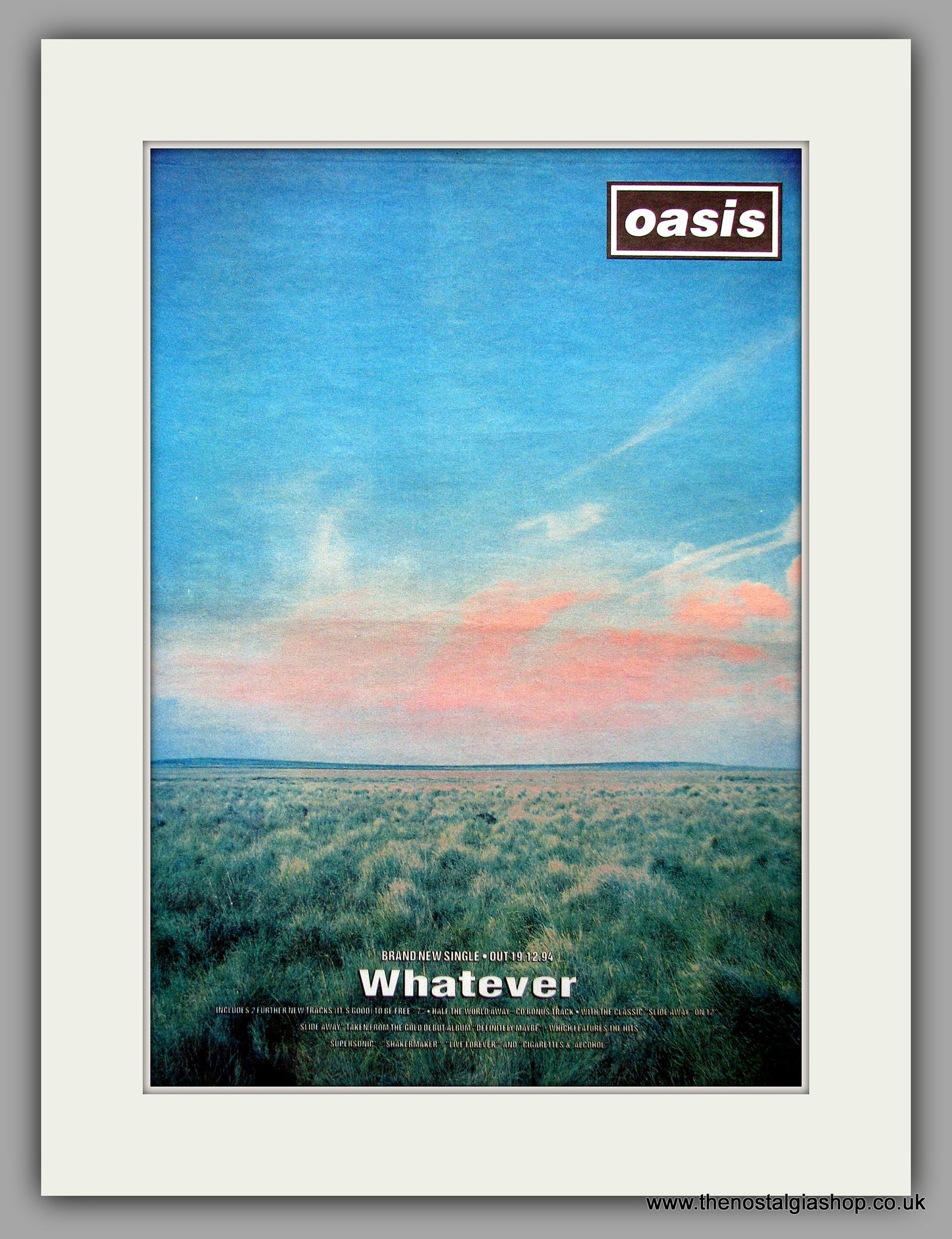 Oasis. Whatever. Original Vintage Advert 1994 (ref AD11144)