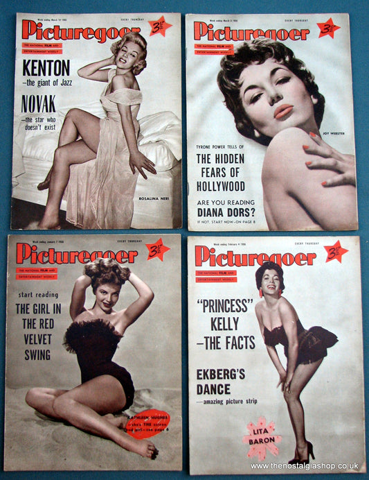 Picturegoer Magazine. Lot of 4 From 1956. (M150)
