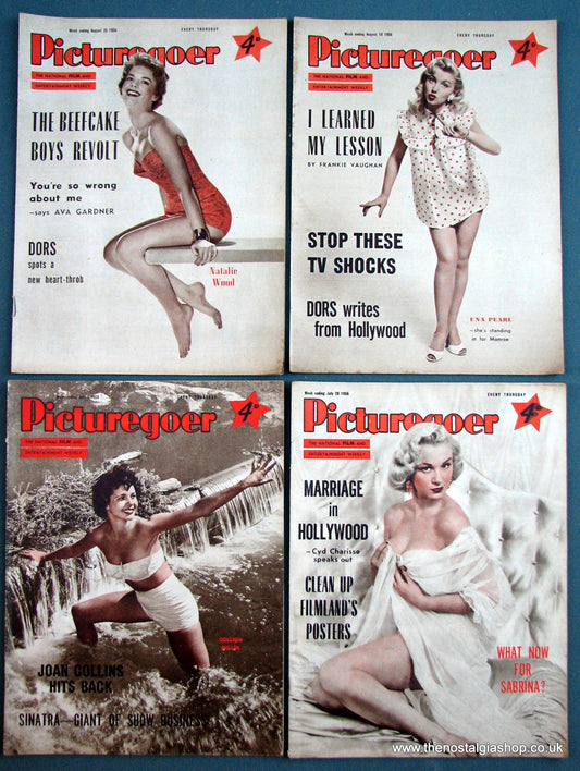 Picturegoer Magazine. Lot of 4 From 1956. (M152)