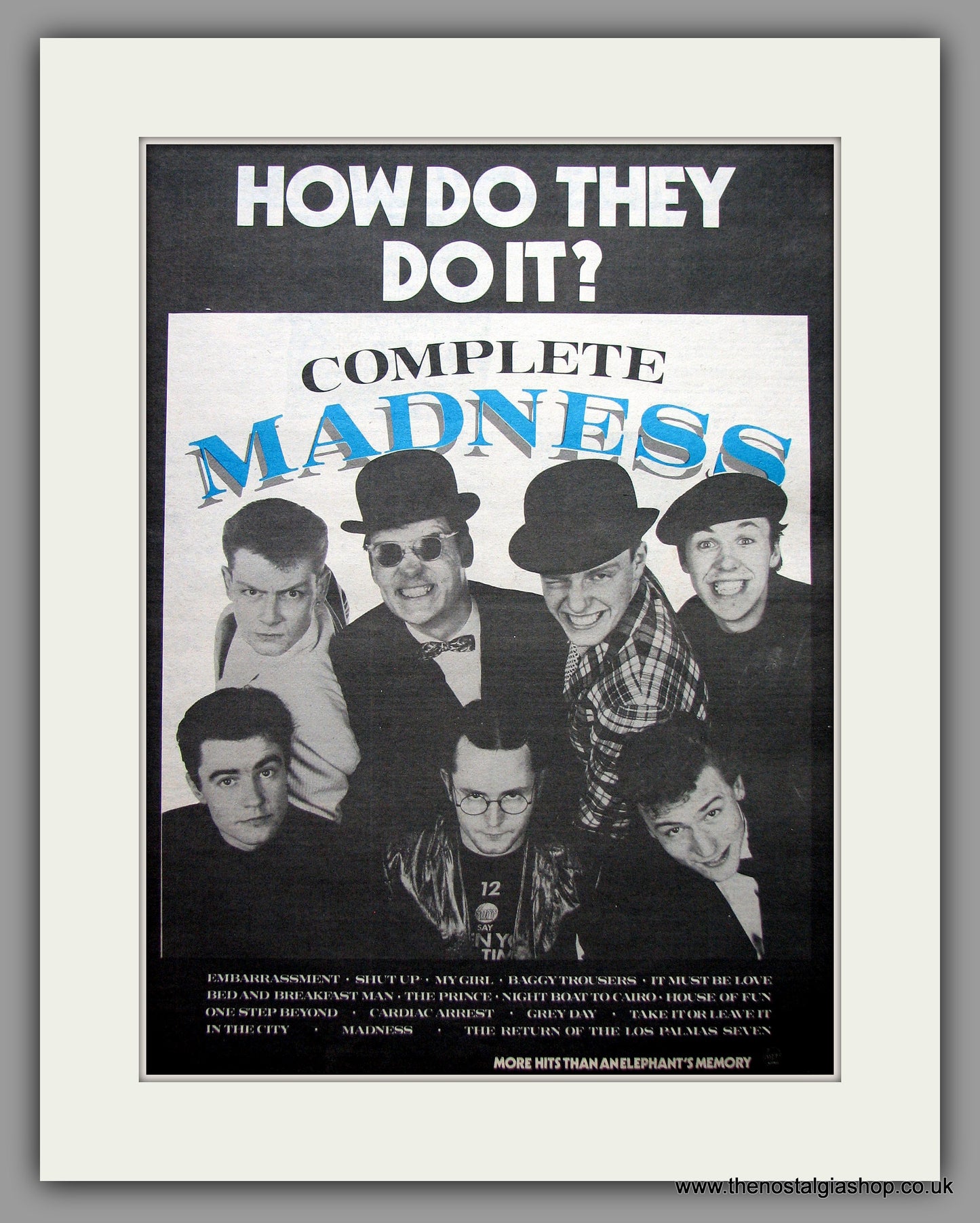 Madness. Complete Madness. Original Vintage Advert 1982  (ref AD11153)