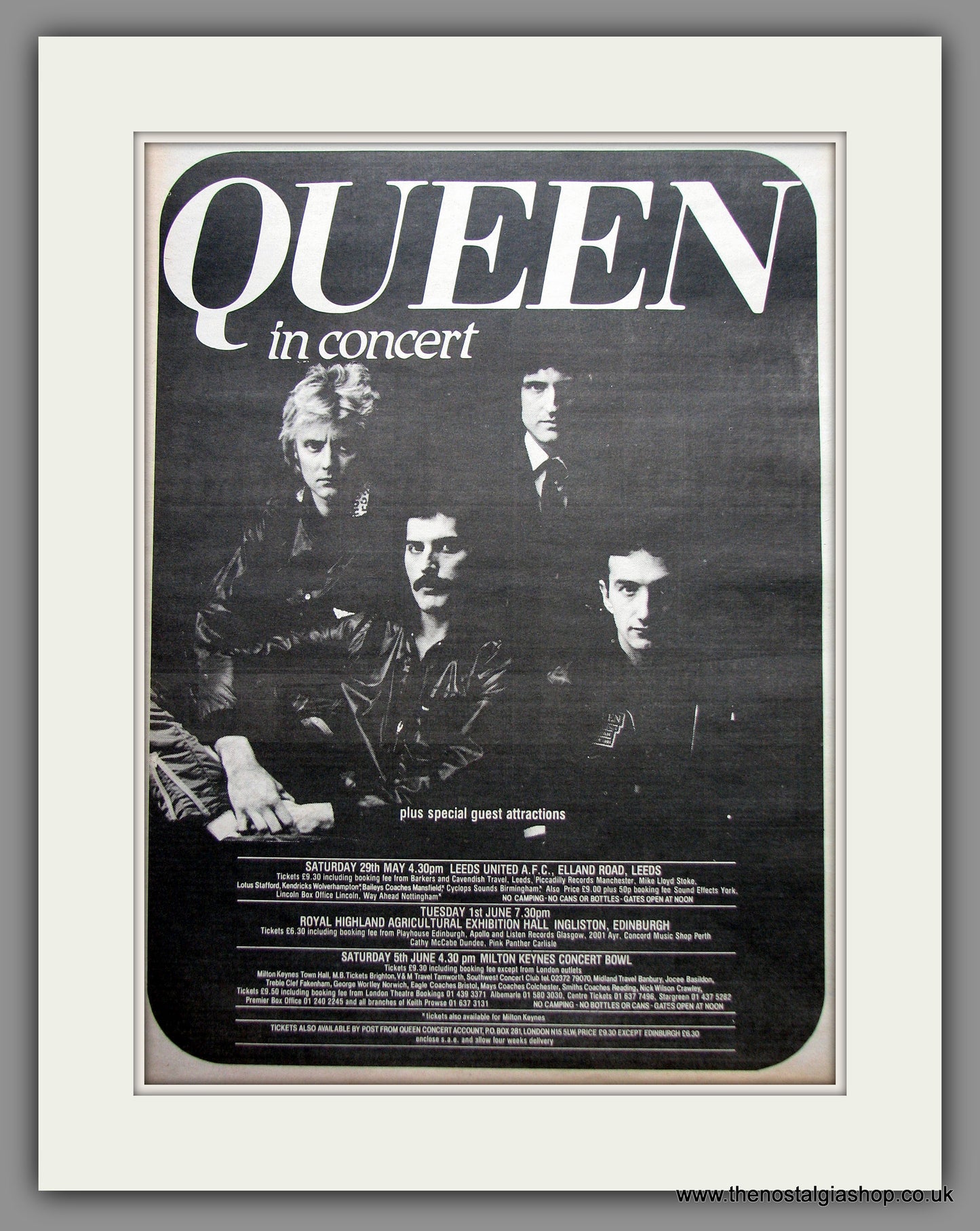 Queen Tour 1982. Original Vintage Advert  (ref AD11151)