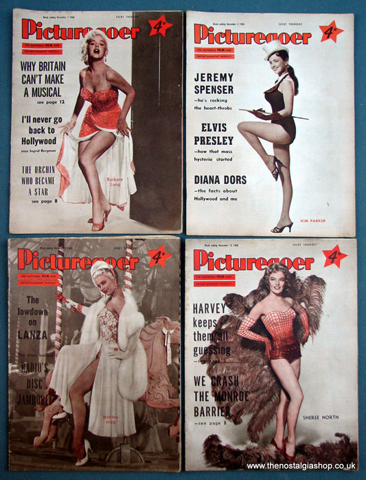 Picturegoer Magazine. Lot of 4 From 1956. (M154)