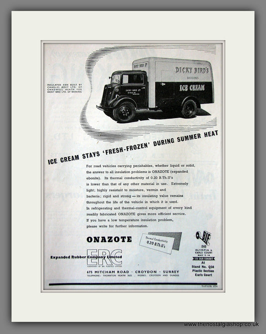 Dicky Bird's Ice Cream Van. Original Advert 1948 (ref AD55580)